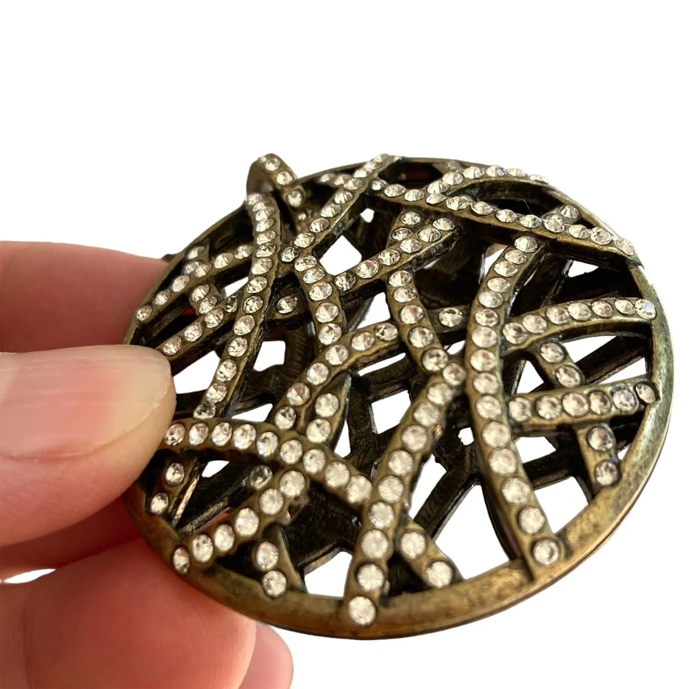 necklace round puff pendant 1 6/8